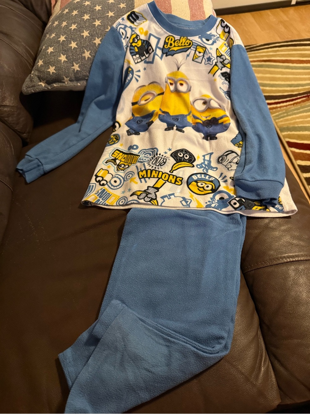 Minions Blue Kids Pajama Set - Licensed Character Sleepwear